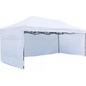 BDW Pavillon, Zelt, Partyzelt für Garten, Terasse, Messe - Pavillon, Weiß