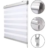 Sol Royal Doppelrollo SolDecor DK9, 90x160cm, Weiß – Klemmfix ohne Bohren