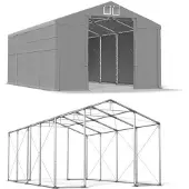 Das Company 6x8 Graues Magazin Zelt WINTER PLUS MSD