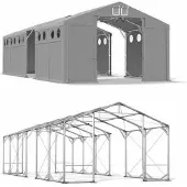 Das Company 8x20 Graues Magazin Zelt POLAR PLUS MMSO