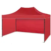 BDW Pavillon, Zelt, Partyzelt für Garten, Terasse, Messe - Pavillon, Rot