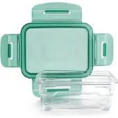 Ibili -Tritan hermetischer Bräter für Lebensmittel, Kunststoff, rechteckig, transparent/grün