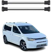 Omtec Dachträger Grundtäger für VW Caddy 2020-2025 75kg Aluminium Silber 2tlg