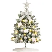 Sonstige Verlage Künstlicher Weihnachtsbaum 60cm LED Beleuchtung & Kugeln Mini Tannenbaum