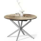 Livinity Esstisch Firenze, 120 x 120 cm ausziehbar, Eiche rustikal/Grau/Grau