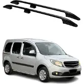 Omtec Dachgepäckträger, Querstange, für Mercedes Citan 2012-2021, Modell L1, aus Aluminium, schwarz