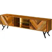 MASSIVMOEBEL24.DE MASSIVMOEBEL24 TV-Board Altholz 200x40x56 natur lackiert AVIGNON #101