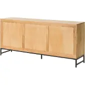 MASSIVMOEBEL24.DE MASSIVMOEBEL24 Sideboard Akazie 180x40x80 natur lackiert MARRAKESCH #116
