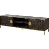 MASSIVMOEBEL24.DE MASSIVMOEBEL24 TV-Board Mango 190x45x50 grau geölt DIAMOND #105