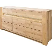 MASSIVMOEBEL24.DE MASSIVMOEBEL24 Sideboard Wildeiche 173x40x85 beige geölt KENT #208
