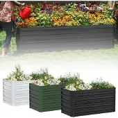 LZQ Hochbeet Metall Rechteckig 300x120x58 cm Grün – Riesiges Gartenbeet, verzinkt & robust