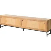MASSIVMOEBEL24.DE MASSIVMOEBEL24 TV-Board Akazie 220x40x55 natur lackiert MARRAKESCH #106