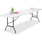 BDW Gartentisch Klapptisch Klappbar 240x75 cm mit Tragegriff aus Kunststoff