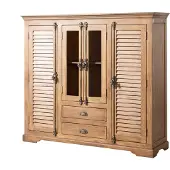 MASSIVMOEBEL24.DE MASSIVMOEBEL24 Highboard Mango 160x45x142 beige geölt TOULOUSE #15