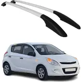 Omtec Aluminium Dachreling Relingträger für Hyundai i20 2008-2014 Silber 2x