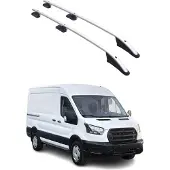 Omtec Alu Dachreling Querträger für Ford Transit 2014-2025 Kurzer Radstand Grau
