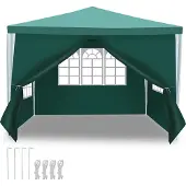 TolleTour Pavillon Verbolzung Festzelt Partyzelt Außenveranstaltungen Stahlrohre 3x3m Grün