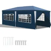 SWANEW Pavillon Seitenteile Camping Partyzelt Festzelt Stabilitat Partyzelte 3x6m Blau