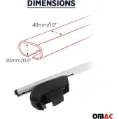 Omtec Dachträger Gepäckträger für Seat Ibiza 2008-2017 Grundträger ABE Silber 2x