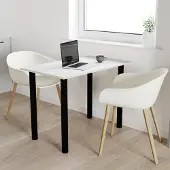 AKKE Hellgrau Tisch mit schwarze beine LxBxH: 50x50x74 cm