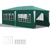 TolleTour Pavillon Seitenteile Camping Partyzelt Festzelt Stabilitat Partyzelte 3x6m Grün