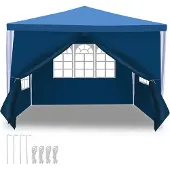 TolleTour Pavillon Verbolzung Festzelt Partyzelt Außenveranstaltungen Stahlrohre 3x3m Blau