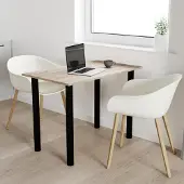 AKKE Trüffel Tisch mit schwarze beine LxBxH: 90x60x74 cm