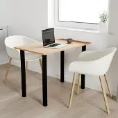 AKKE Eiche hell Tisch mit schwarze beine LxBxH: 90x60x74 cm