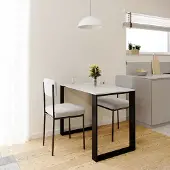 AKKE Hellgrau LOFT Tisch mit schwarze beine LxBxH: 100x60x75 cm