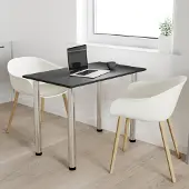 AKKE Anthrazit Küchentisch mit chrom beine LxBxH: 50x50x74 cm