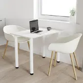 AKKE Weiss Craft Esstisch mit weiße beine LxBxH: 120x60x74 cm