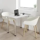AKKE Beton Küchentisch mit chrom beine LxBxH: 120x60x74 cm
