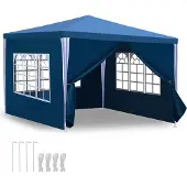 TolleTour Garten Pavillon zwei mit Spiralschläuchen mit Seitenteilen Türen wasserdichtes Zelt