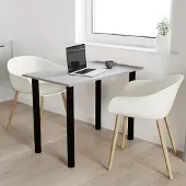 AKKE Light Graphite Tisch mit schwarze beine LxBxH: 50x50x74 cm