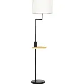 HOMCOM Stehleuchte, Stehlampe mit Ablage, 40 W Standlampe mit USB-Anschluss