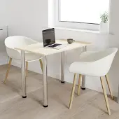 AKKE Ahorn Küchentisch mit chrom beine LxBxH: 90x50x74 cm