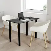 AKKE Anthrazit Tisch mit schwarze beine LxBxH: 90x50x74 cm