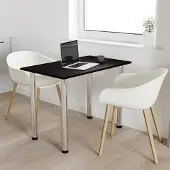 AKKE Wenge Küchentisch mit chrom beine LxBxH: 60x50x74 cm