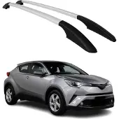 Omtec Aluminium Dachreling Relingträger für Toyota C-HR 2016-2025 Silber 2x