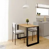 AKKE Bavaria Buche LOFT Tisch mit schwarze beine LxBxH: 90x50x75 cm