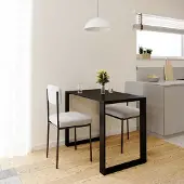 AKKE Anthrazit LOFT Tisch mit schwarze beine LxBxH: 60x60x75 cm