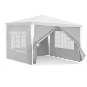 TolleTour Pavillon Gartenzelt – Robustes, hochwertiges Partyzelt mit Pergola Weiß 3x3m