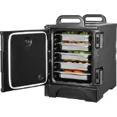 Vevor Isolierter Speisenbehälterträger Warmhaltebox für Gastronomie 75 L, Speisenbehälter mit Doppelschnallen & Griffen, Speisenbehälterträger