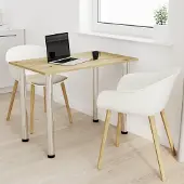 AKKE Artisan Eiche Küchentisch mit chrom beine LxBxH: 90x60x74 cm
