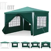 TolleTour 3x3m /3x6m Pavillon mit Seitenwänden, wasserdicht,UV-Schutz Gartenzelt Partyzelt, Gartenpavillon