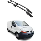 Omtec Alu Dachreling für Renault Trafic & Vivaro 2001-2014 Kurzer Schwarz