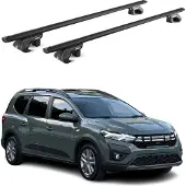 Aurilis Dachträger Gepäckträger für Dacia Jogger 2022-2025 Alu Schwarz 2 tlg ABE