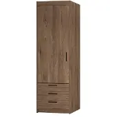 AX Living Schlafzimmer Schrank Storicos 1T3S Eiche Lefkas 59,9cm breit
