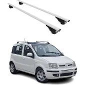 Omtec Dachträger Gepäckträger für Fiat Panda 2012-2025 Grundträger Metall Silber 2tlg