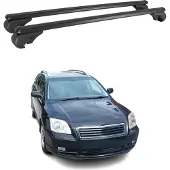 Omac Dachträger für Toyota Avensis Combi 1997-2000 Gepäckträger Aluminium Schwarz 2x